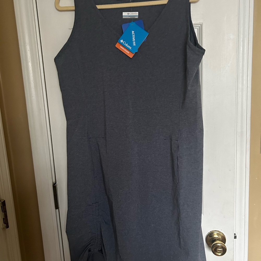 Columbia Heather Gray Active Dress with Blue Tags